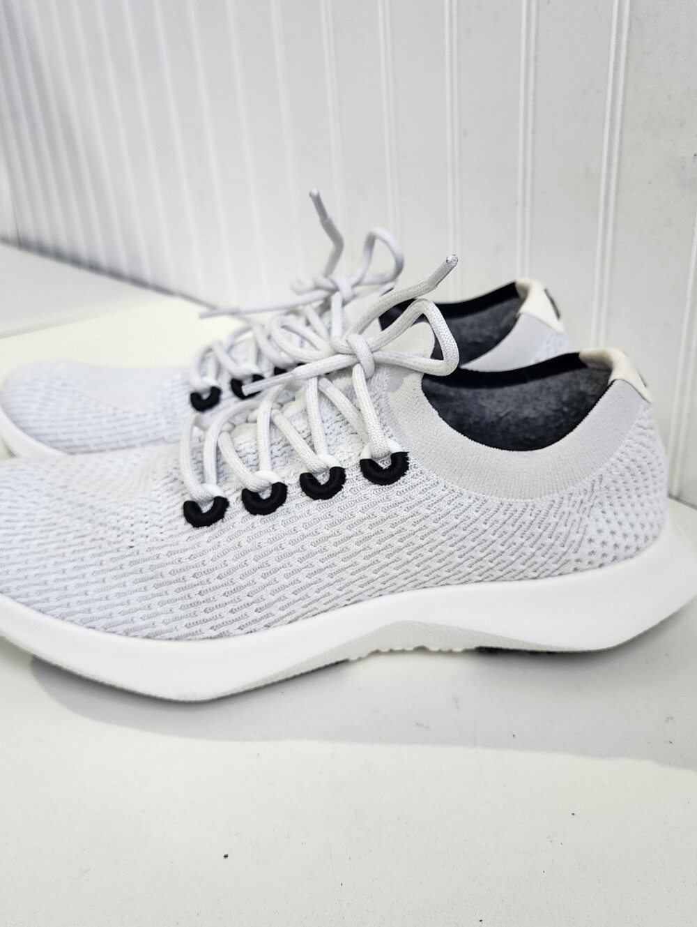 Allbirds Tree Dasher 2 Running Shoes Sneakers Womens Size 10.5 Black White Sole